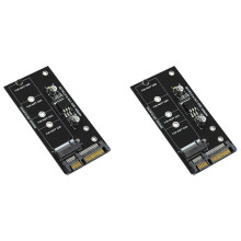 2X M.2  Adapter M2 Till  Adapter M.2 Till  Adapter M.2 NGFF Converter 2,5 Tum SATA3 Kort B-Nyckel för 2230-2280 M2 SSD