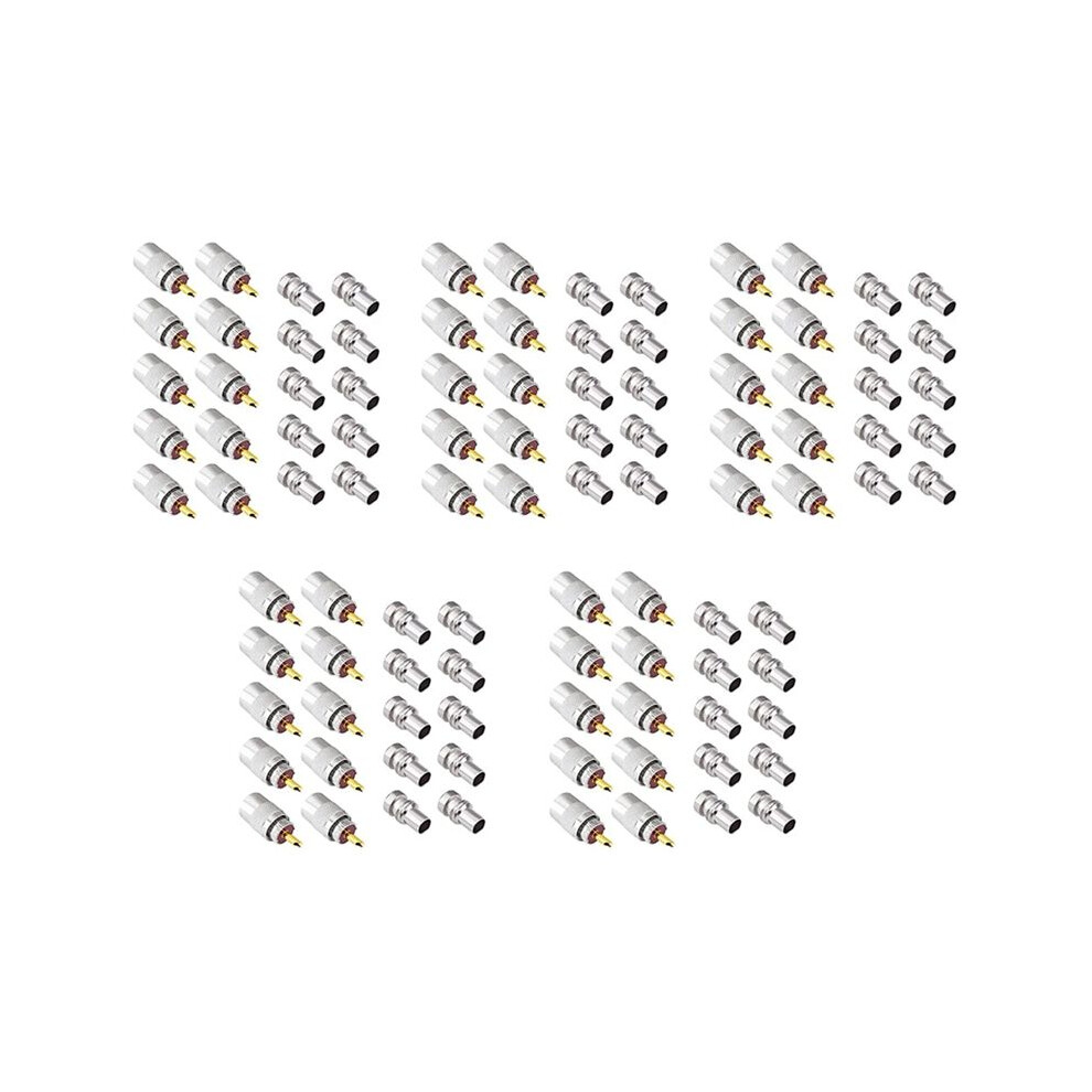 Pl-259 Coaxial Connectors Uhf Male Solder Connector Plug 50 Ohm Coax Adapters 50-Pack With Reducers For Lmr400,Rg8 Cable 6033949608819