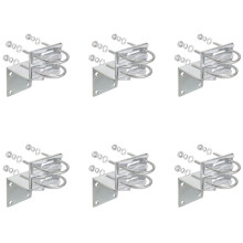 6X Antennenmast-Montagesätze, Antennenmast-Montagehalterung mit Doppelten U-Bolzen, Klemme V-Backenhalterung für Antennenmasthalter