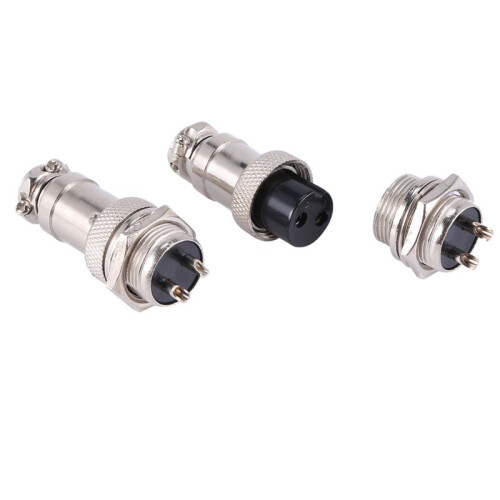 Universal Panel Mount 16mm 2Pin Aviation Connectors Plugs 10 Pcs 2