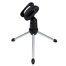 4X Abnehmbarer Faltbarer Tragbarer Winkel-Einstellbares Stativ Tisch Desktop Mikrofon Halter