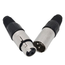 40Pcs 3 Pin XLR Solder Type Connector 5 Male + 5 Female Plug Cable Connector Microphone Audio Socket