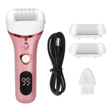 Electric Dead Skin Remover Two Speed Regulation Replacement Heads Lcd Digital Battery Display IpX Waterproof Design Elegant Vintage Look