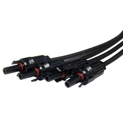 2X Y Type 4 to 1 Adapter Solar Panel Cable Wire Connectors Adapter Photovoltaic Panel Convergence Cable 1