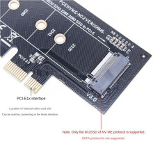 2X M.2 PCIe Adapter, M.2 zu PCI E3.0 X1 Erweiterungskarte, M2 SSD NGFF NVME(M Key) zu PCIe 3.0 X 1 für Desktop PCI Express Steckplatz