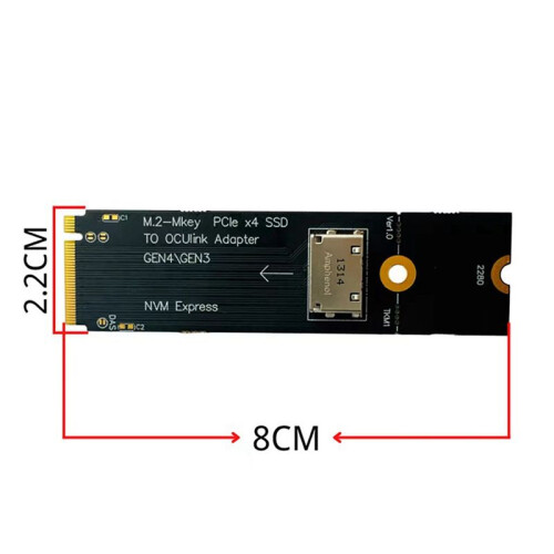 2X M.2 NVME Till U.2 Oculink SFF-8612 Adapter PCI-E NGFF Multi-Function Convenience Adapter GEN4 2
