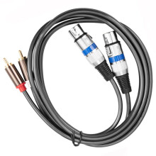 10X Hifi Audio Cable 2 Rca Male to Xlr 3 Pin Female Mixing Console Amplifier Dual Xlr to Dual Rca Shileded Cable 1.5M