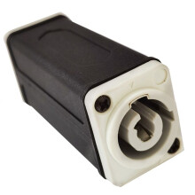 5X LED PowerCon AC Coupler Adapter Extender Connector High Quality Speakon Panel Mount Straight Adapter White to White