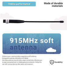 2X Antena 915MHz 8dBi Ganho Longo Alcance Soft Whip Antenna, Omni SMA para Meshtastic