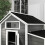 PawHut PawHut Chicken Coop with Nesting Box, Openable Top, Pull-Out Tray, Grey 9