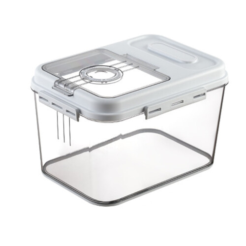 Kitchen Storage Bread Container Flip Top Design Airtight Design Food Grade Material Transparent Container Stackable Design Time Recording