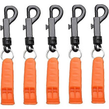 (As show, One size) Safety Whistle Mountaineering Emergency Hook Safety Whistle Safety Plastic Camping 5 Pieces,2024 Ping