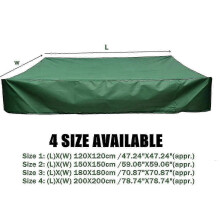 (120x120cm, green) Sandpit Cover 150x150 Cm Waterproof Cover Uv Protection 70% Protection For Oxford Sandpit With Drawstring, Green (150x150 Cm)