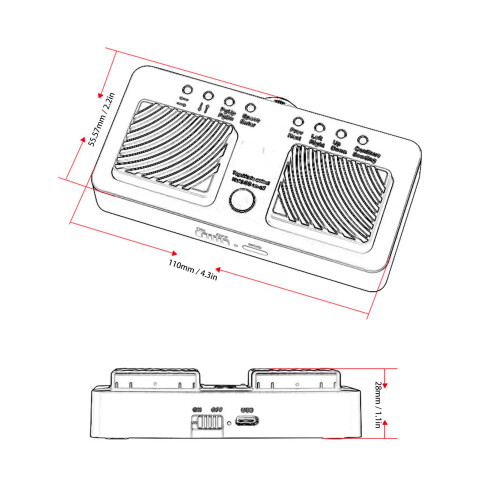Wireless Bluetooth Page Turner Pedal, 300mAh Lithium Battery, Plastic 1