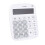 Large White Battery-Powered Desktop Calculator with Big Buttons 3