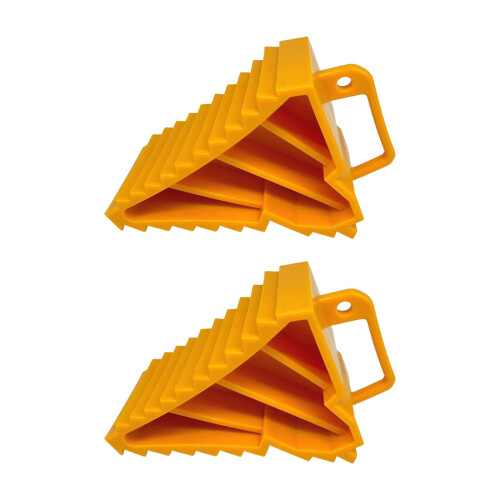 2 Pieces Heavy Duty Wheel Chocks Assembly Universal for Car Auto