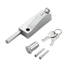 Door Latch Lock 2 Keys Waterproof Floor Spring Bolt for Home Bathroom