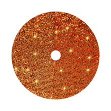 Tree Skirt Orange Party Supplies Reusable Tree Mat for Home New Year H