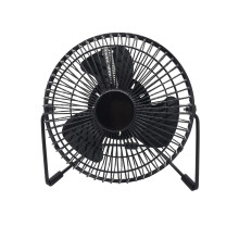 USB LED Clock Fan with Real Time Display Function Office Desktop Cooli