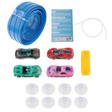 15 ft Bendable Racetrack with 4 Alloy Cars Kit Versatile Strong Suctio