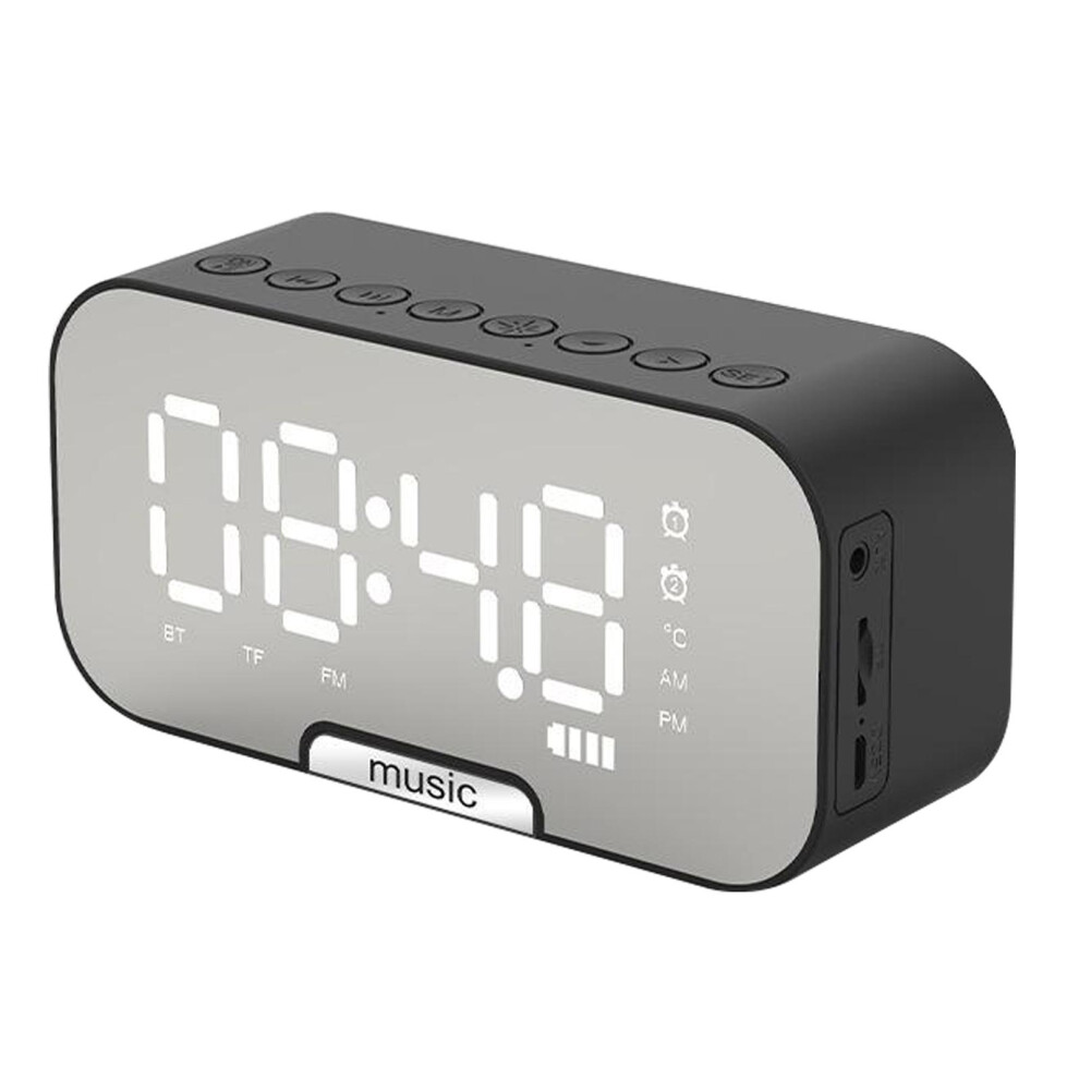 Speaker Outdoor Stereo Bass Digital Led Clock Black 6902695536199