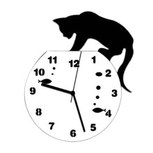 Wall Clock Stylish Cartoon Acrylic Kids Wall Clock for Bedroom Bathroo