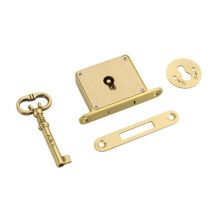 Cabinet Lock Set with Key Decorative Square Drawer Lock for Cabinets D