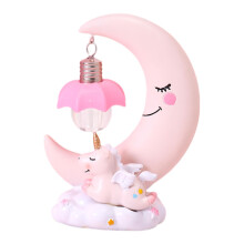 Unicorn Moon Night Light Cartoon LED Nightlight for Bedroom Home Livin