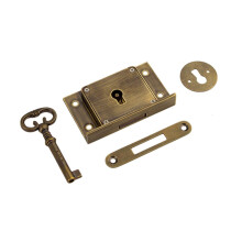 Cabinet Lock Set with Key Decorative Square Drawer Lock for Cabinets D