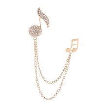 Music Notes Brooch Pin Premium Simple Suit Lapel Pin for Gift Shawl Ce
