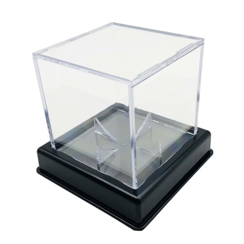 Baseball Holder Cube Memorabilia Display Case Transparent Clear Baseba