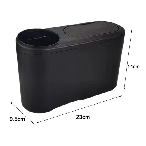Generic Car Trash Can Small Portable Multipurpose with Lid Vehicle Tra 1