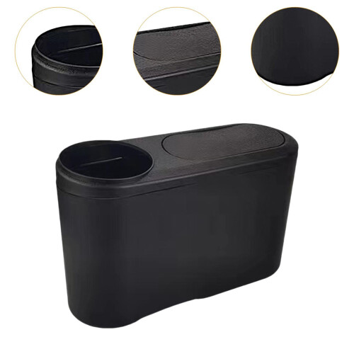 Generic Car Trash Can Small Portable Multipurpose with Lid Vehicle Tra 2
