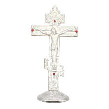 Jesus Cross for Desk Metal Prayer Utensils Durable Jesus Cross Statue