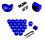 20Pcs Generic Car Wheel Lug Nut Covers Blue Protection Caps SUV Remove 2