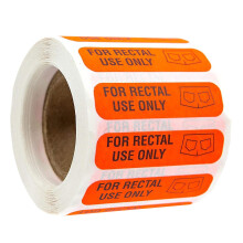 500 for Rectal Use Only Stickers Easy to Read Permanent Adhesion Paper