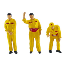 3 Pieces 1:64 Scale Miniature Model Gas Station People Figures for Dol