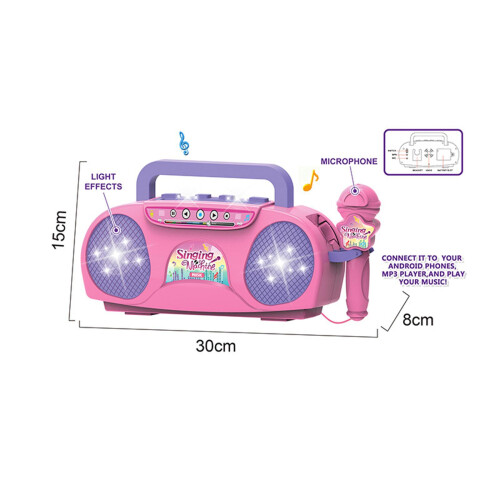 Kids Microphone Karaoke Machine Practical Portable for Camping Picnic 1