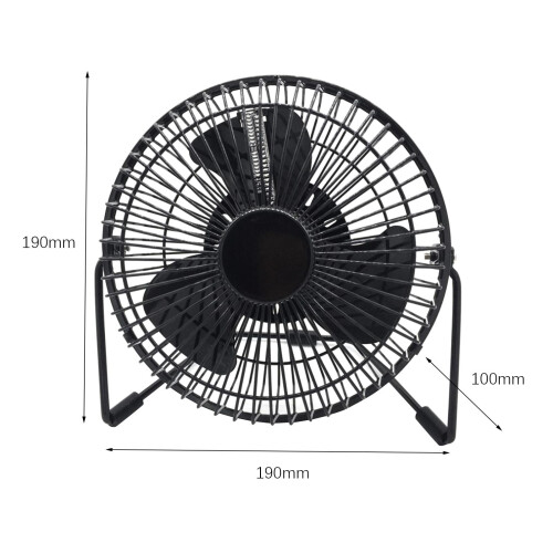 USB LED Clock Fan with Real Time Display Function Office Desktop Cooli 1