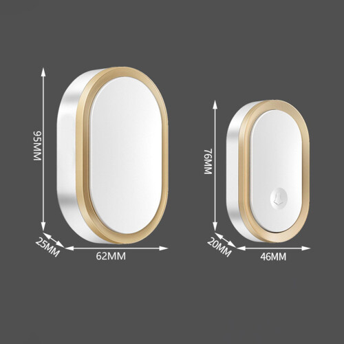 Wireless Doorbell Compact Multipurpose LED Flashing for Home Shops Apa 1