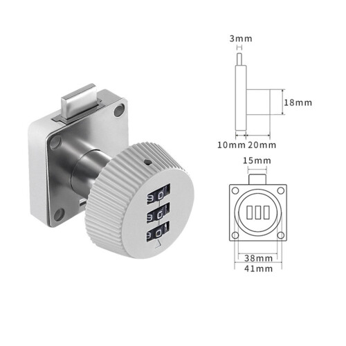 Cabinet Code Lock Keyless Combination cam Lock for Cupboard Mailbox Wa 1
