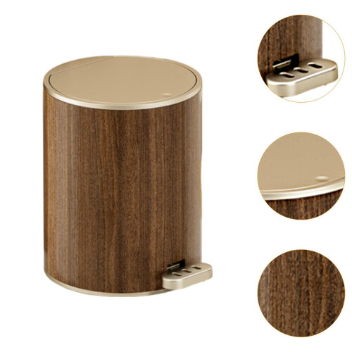 Bathroom Trash Can with Lid Step on Trash Can for Office Laundry Room 2