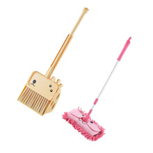 3x Mini Broom with Dustpan Mop Children Housekeeping Cleaning Tools fo