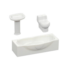 Tub Sink Play Game Decor Miniature Bathroom for DIY Miniture Bathroom