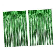 2Pcs Shiny Foil Fringe Curtains Decoration for Halloween Carnival Grad