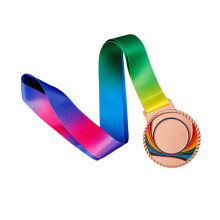 Award Medal Zinc Alloy Prize Gift with Neck Ribbon for Games Events Fo