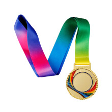 Award Medal Zinc Alloy Prize Gift with Neck Ribbon for Games Events Fo