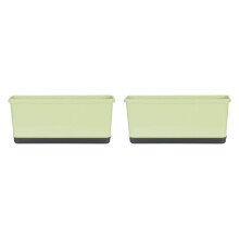 2x Rectangle Flower Pot Vegetable Planters Accessories for Home Porch