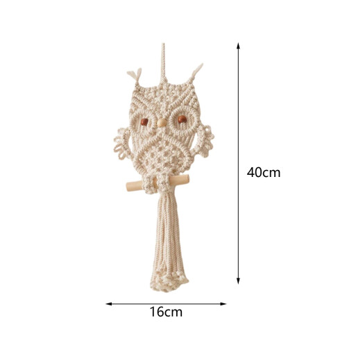 Owl Macrame Tapestry Wall Hanging Macrame Bohemian Tapestry for Dorm B 1
