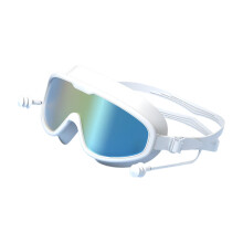 Swimming Goggles with Ear Plug Anti Fog Wide View Beach Sports Swim Gl